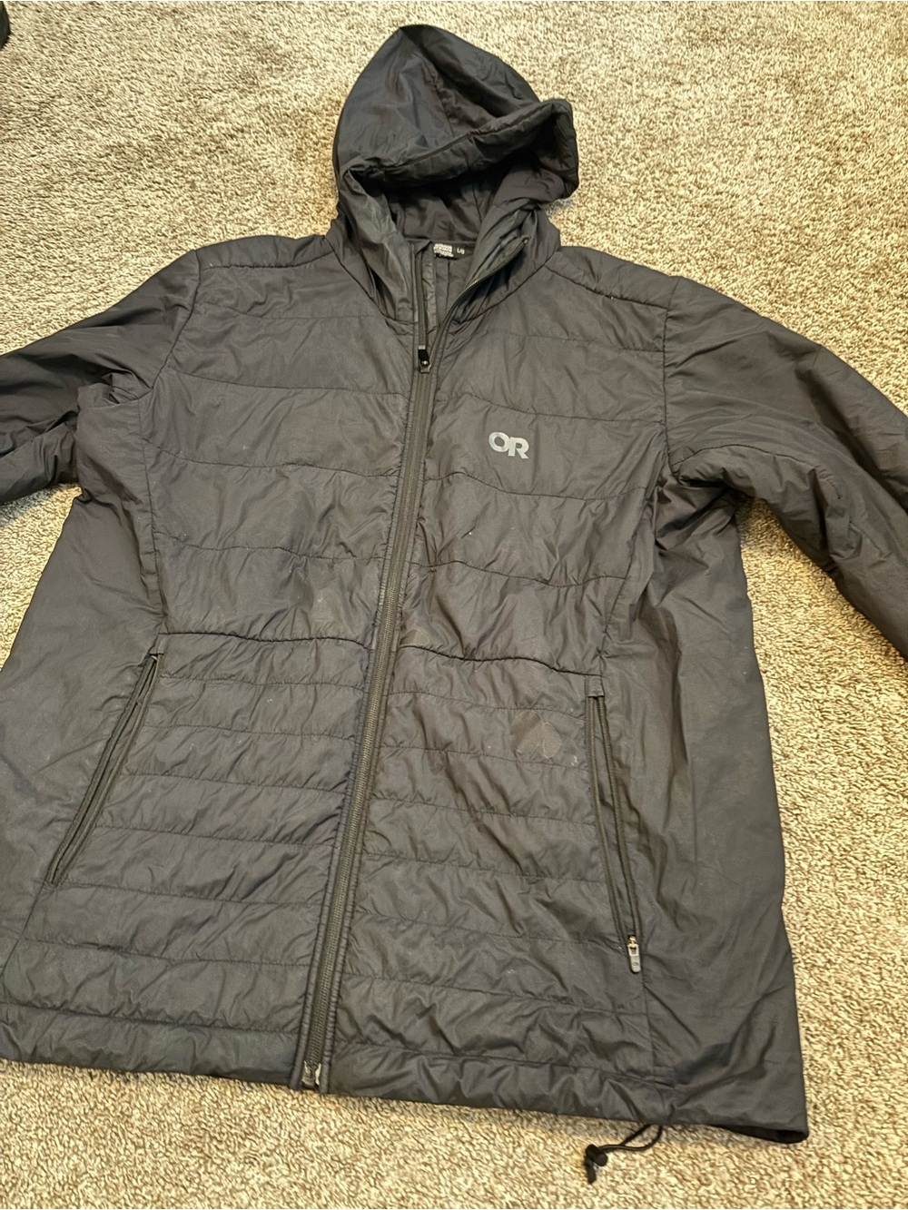 Outdoor Research Men's Hooded Puffer Jacket - Black